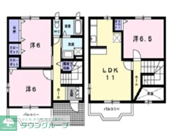 サニーハウスみなみAの物件間取画像
